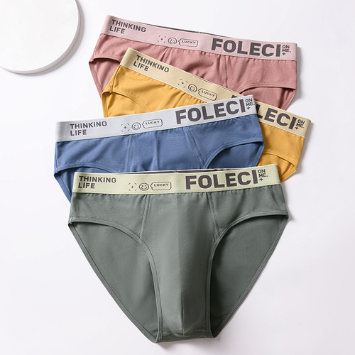 Men's underwear pure cotton boys' briefs youth sexy underwear large size loose antibacterial crotch seamless shorts