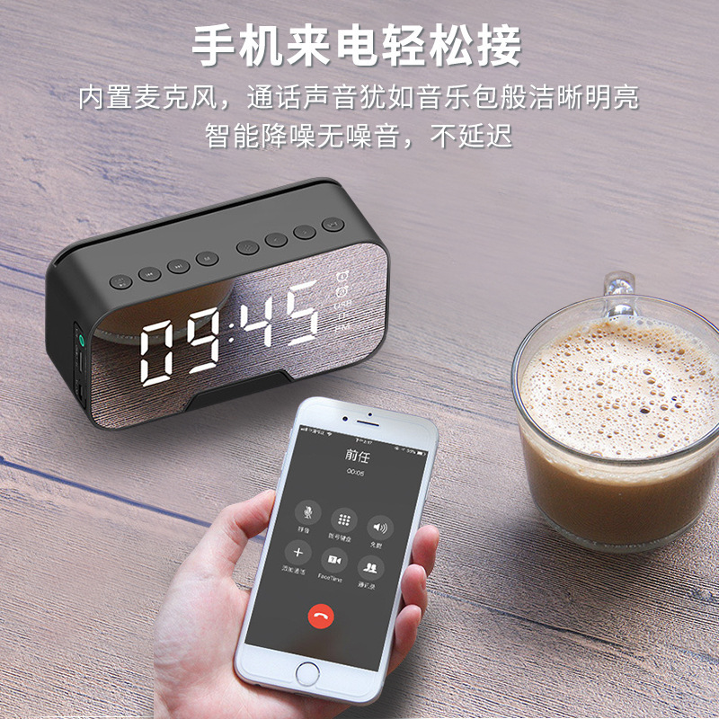 新型クロスボーダーg 10鏡面無線bluetoothスピーカー携帯プレゼントカード学生時計目覚まし時計パソコン音響|undefined