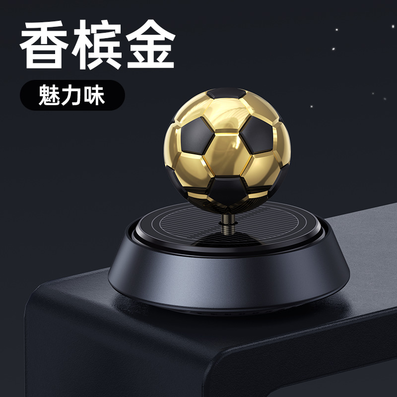 Aromaterapia coche solar giratoria fútbol suspensión decoración coche consola central negro tecnología duradera luz fragancia Decoración