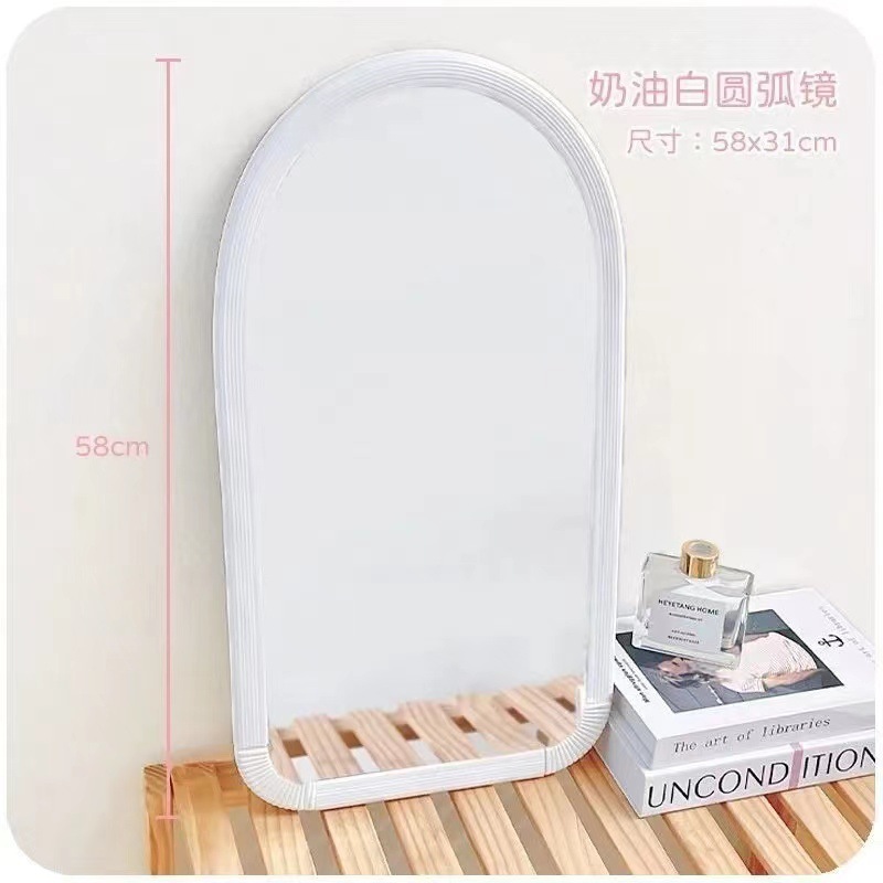 Baño de pared tipo espejo de maquillaje de escritorio grande plegable casa de vestir dormitorio estudiantil escritorio espejo de pared colgante de baño