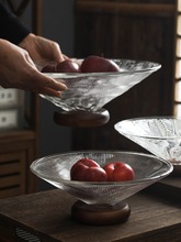 玻璃水果盘轻奢高档客厅家用高颜值茶几果盘前台零食糖果盘水果盆