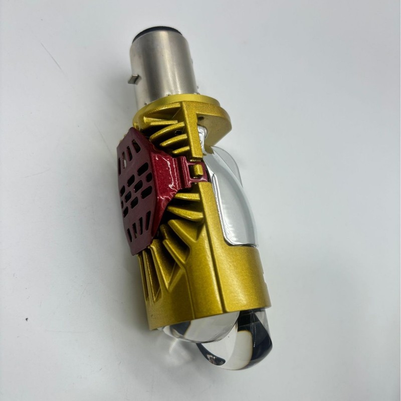 直插式头灯H4双光透镜带切线摩托车改装远近一体M01J汽车LED大灯|undefined