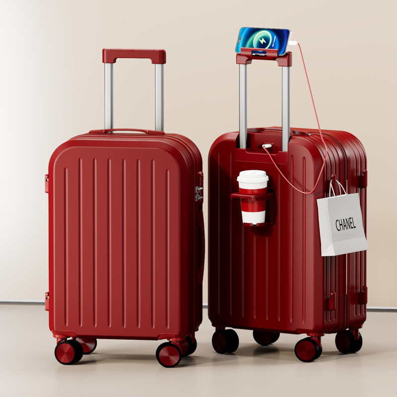 Wedding Suitcase Red Dowry Festive Box Wedding Dowry Box 2025 New Model Travel Suitcase Password Box Trolley Suitcase
