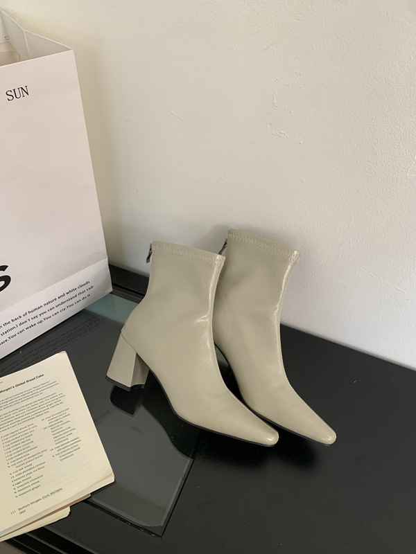 그레이 그린 싱글 안감 힐 높이 7cm