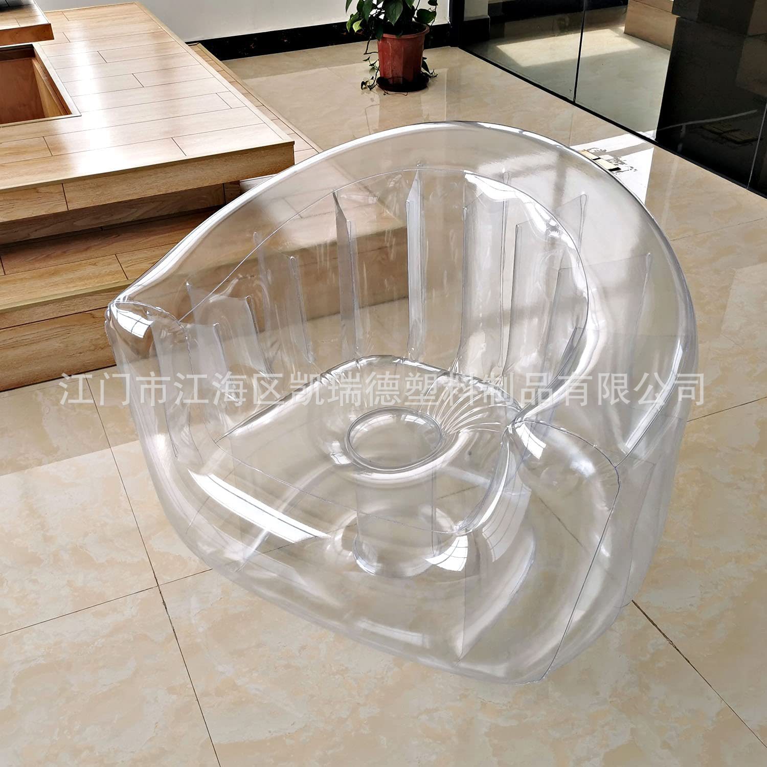 Factory wholesale PVC transparent inflation sofa Single outdoors originality shot fashion Portable Blowing deck chair