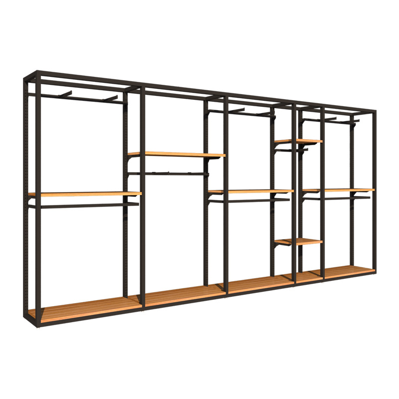 Tienda de ropa percha estante de exhibición de piso gabinete de exhibición de ropa de pared estante de exhibición de la tienda de ropa de los hombres