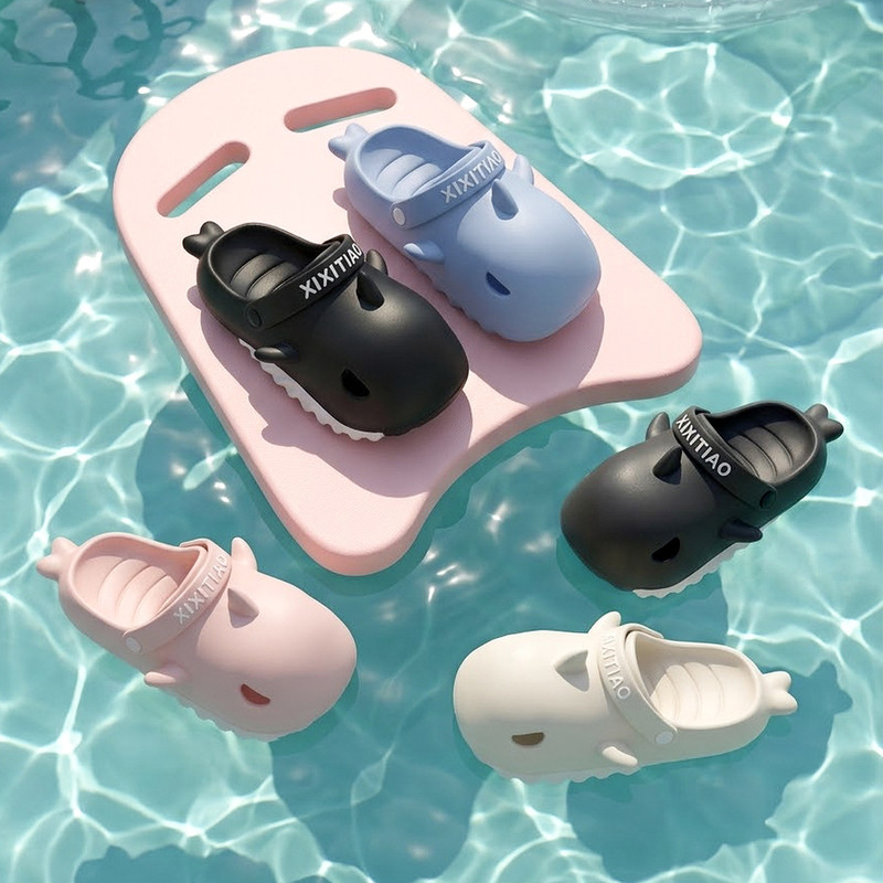 Outdoor Trendy Shark-Style Soft-Soled Women's Sandals with Arch Support, Non-Slip, Casual, Comfortable, Summer-Friendly, Foot-Friendly Clogs Outdoor Trendy Shark-Style Soft-Soled Women's Sandals with Arch Support, Non-Slip, Casual, Comfortable, Summer-Friendly, Foot-Friendly Clogs