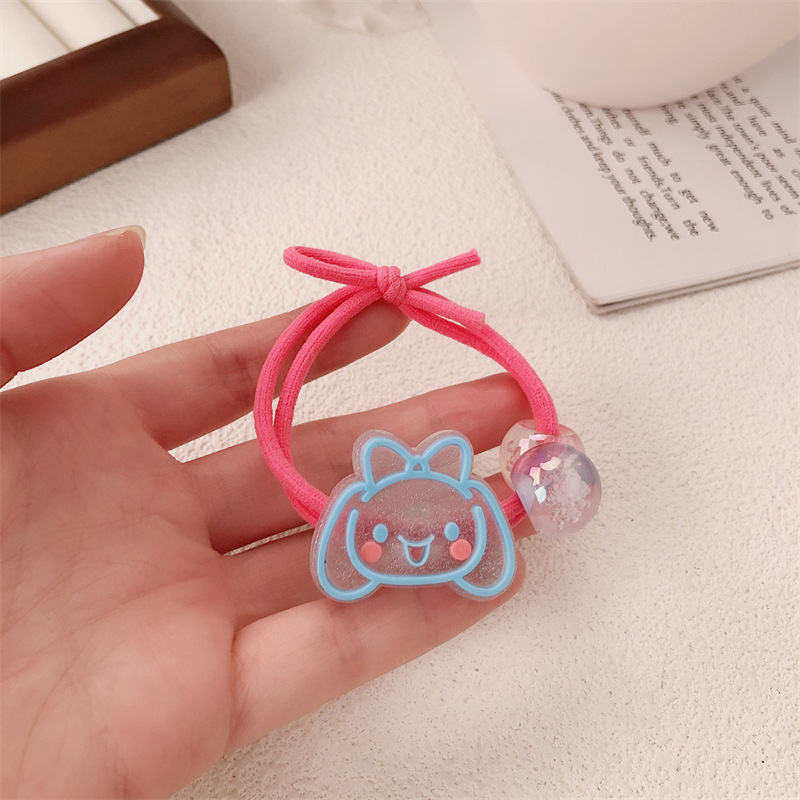 Coreano dulce dibujos animados cabello de gato anillo de cabello de la chica de cola de caballo bola de correa de cabello Sanrio cuerdas de cabello adornamiento para el cabello
