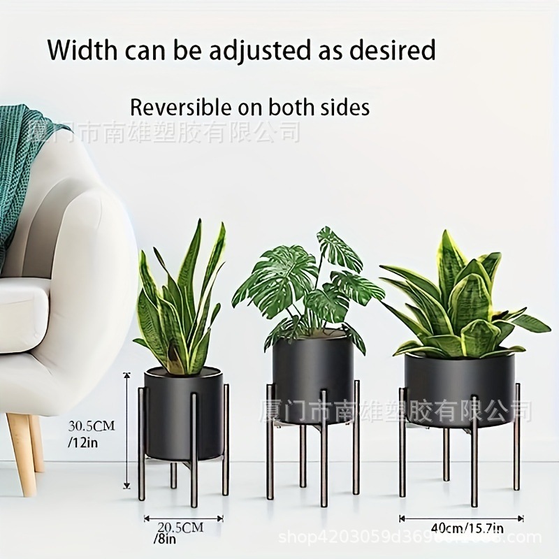 Ferro forjado transfronterizo de piso único ajustable y retráctil soporte de plantas decoración interior moderna y simple soporte de flores image 1