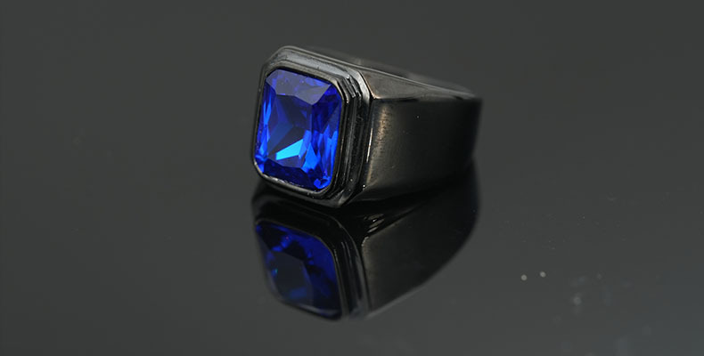 Retro Punk Geometric Titanium Steel Plating Men's Rings Men Band Rings display picture 8