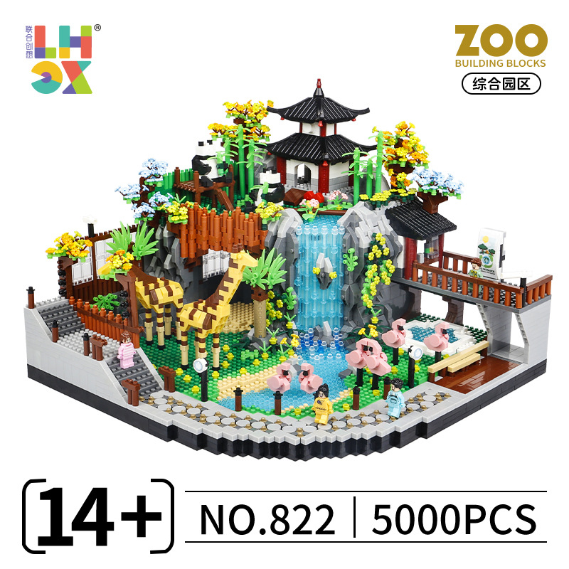 Casa de Árbol de Sakura 609, Bloques de Construcción de Micro Diamantes de Partículas Pequeñas, Juguete Educativo de Ensamblaje de Flores, Regalo para Niñas, Venta al por Mayor Transfronteriza