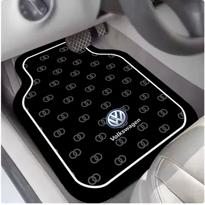Avtomobil döşəmə paspasları – Maintain, with a High-End Feel, Universal Full - volkswagen-logo-black-and-blue-6050cm-25mm-diatom-mud-front-foot-pad-single-side
