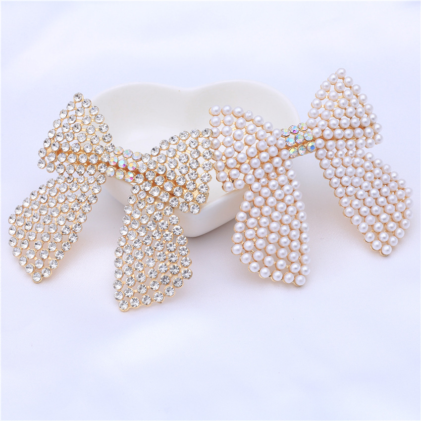 Summer hairpin Korean Sharks clip Metal Hairpin Ladies Diamond bow Hairpin Manufactor Self Liuhaijia