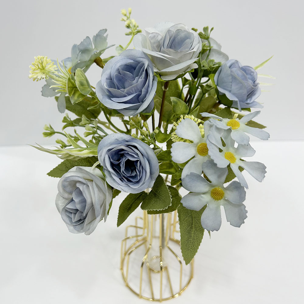 Kunstig blomst rose Daisy bukett INS stil kunstig blomst fabrikk hjem dekorasjon grenseoverskridende bryllup_voghion.com