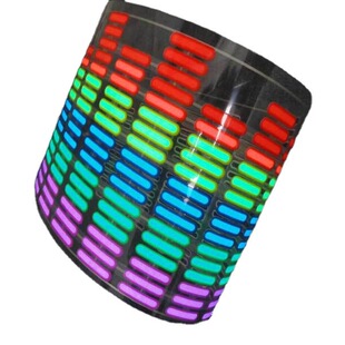 Manufacturer Customized Direct Sales El Cold Light Sheet Backlight Luminous Sheet Luminous Voice Controlled Car Sticker Car Music Rhythm Light