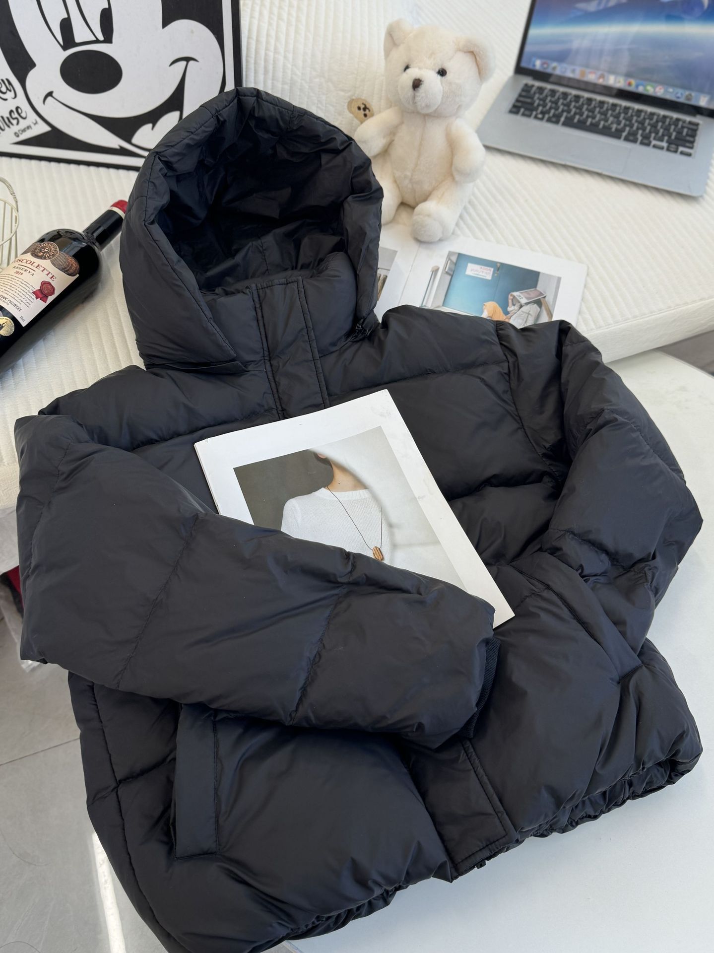 2024 nuevo chaqueta de plumón para mujeres gruesa corta chaqueta de pan pequeño chaqueta de invierno de color sólido