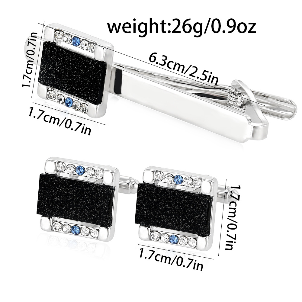 fashion starry sky geometric cufflinks for men and women business French shirt cuff nails tie clips suit accessories_voghion.com