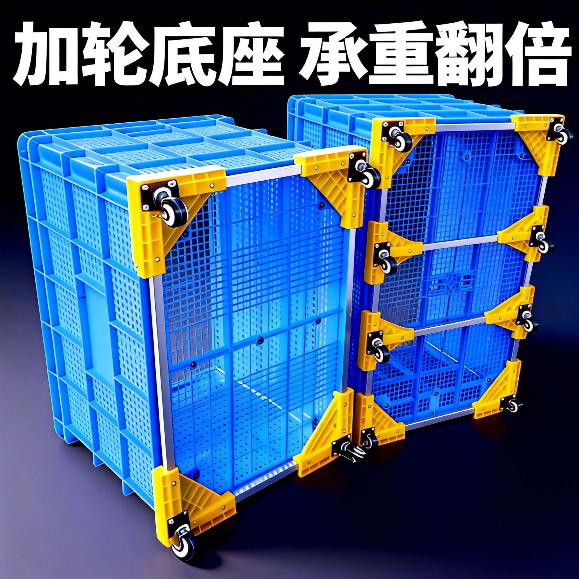 gran espesa cesta rotatoria de plástico con rueda y base tortuga carro rectangular almacenamiento transporte marco de plástico fábrica de ropa