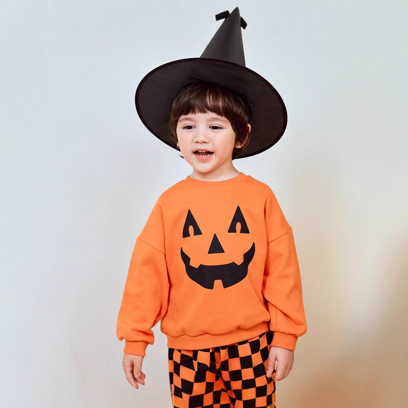 New Halloween Pumpkin-shaped Children's Suits Ins Korean Version Of Children's Long-sleeved Suits Children's Holiday Costumes_voghion.com