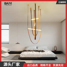 意大利设计师皮带吊灯家居客厅小红书loft极简别墅餐厅中山灯具