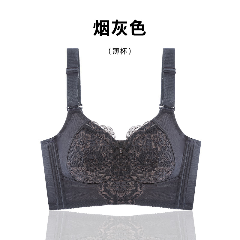 Sujetador moldeador de cobertura total, talla grande, fino, sin aros, con cierre de corchetes de seis filas, copa F, transfronterizo