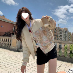 春秋季新款韩版刺绣棒球领服外套女设计感炸街短款显瘦夹克上衣