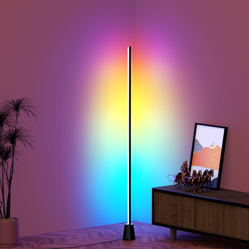 Pickup Rhythm Lamp Magic Color Corner Lamp RGB Colorful Floor Lamp Live Fill Light Remote Control Atmosphere Lamp Internet Red Lamp