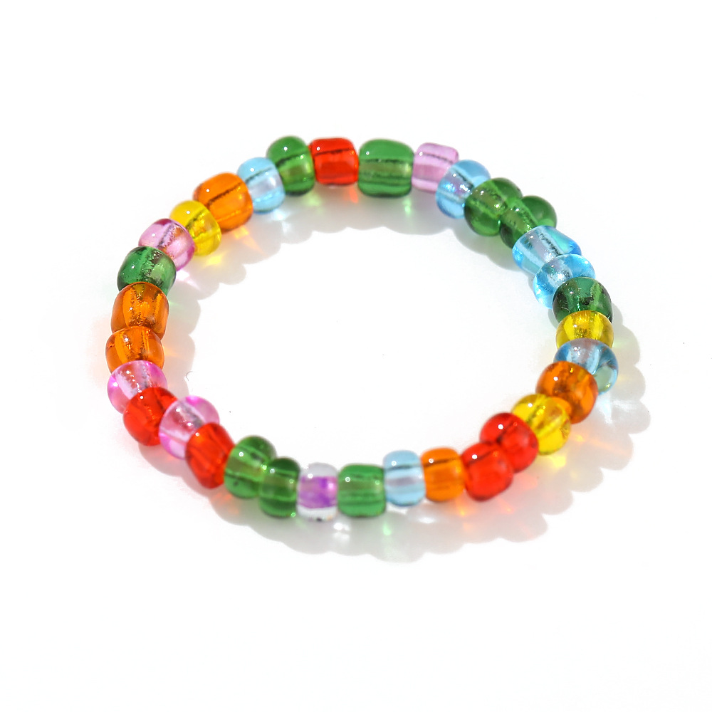 Simple Colorful Rice Bead Ring Wholesale Jewelry Nihaojewelry display picture 2