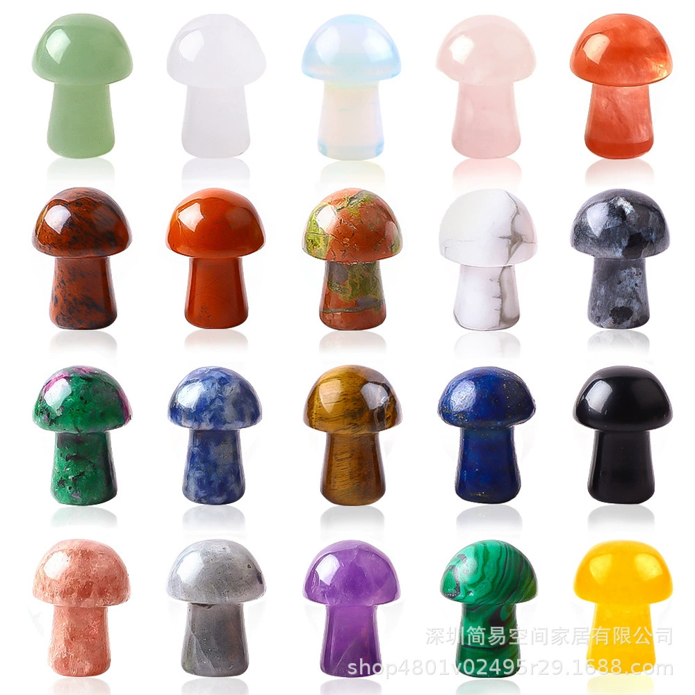 Амазонка голый камень ремесло трансграничное специально для натурального камня 2 см грибные украшения хрустальные украшения голова гриба