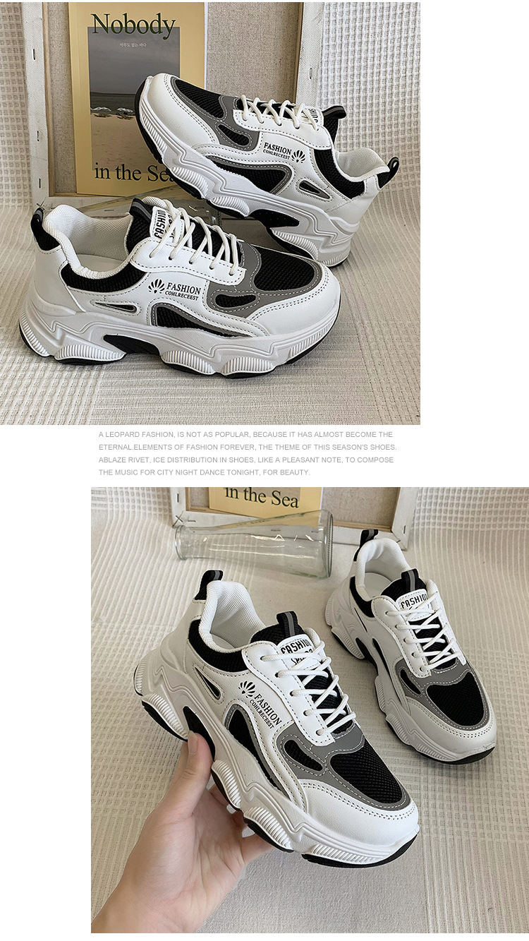 Damen Sneaker Mit Dicker Sohle Trendige Freizeitschuhe Herbst Winter_voghion.com