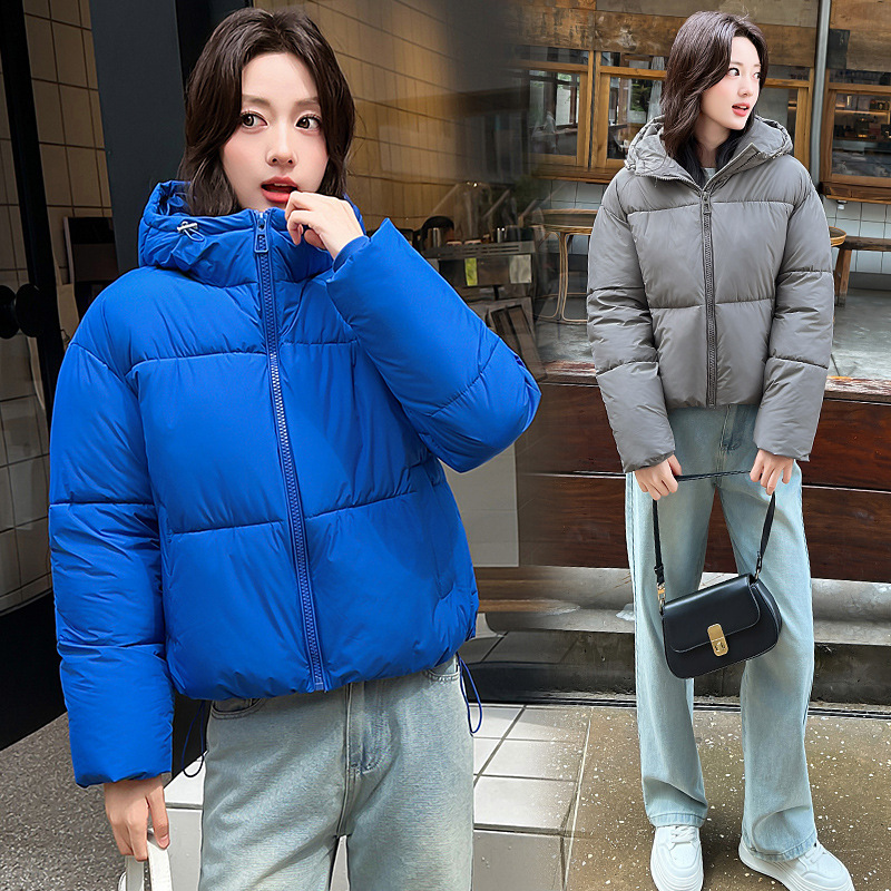 대외 무역 신상 유행 기질 느슨한 후드 겨울 패션 면복 외투 짧은 보온 백합