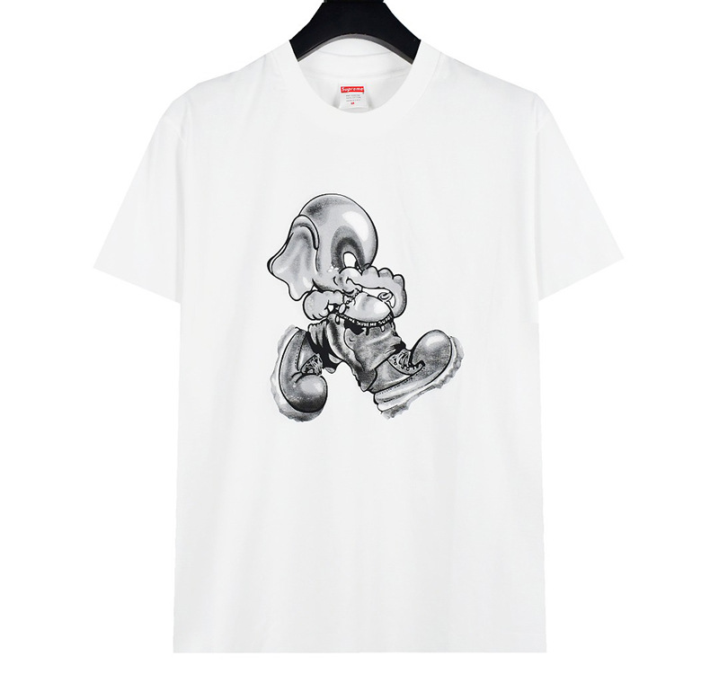 ヘビーウェイトクロスボーダー アメリカンファッション Supreme レタープリント Tシャツ BOX ラウンドネック 半袖 メンズ レディース ゆったり カジュアル Tシャツ 男女兼用