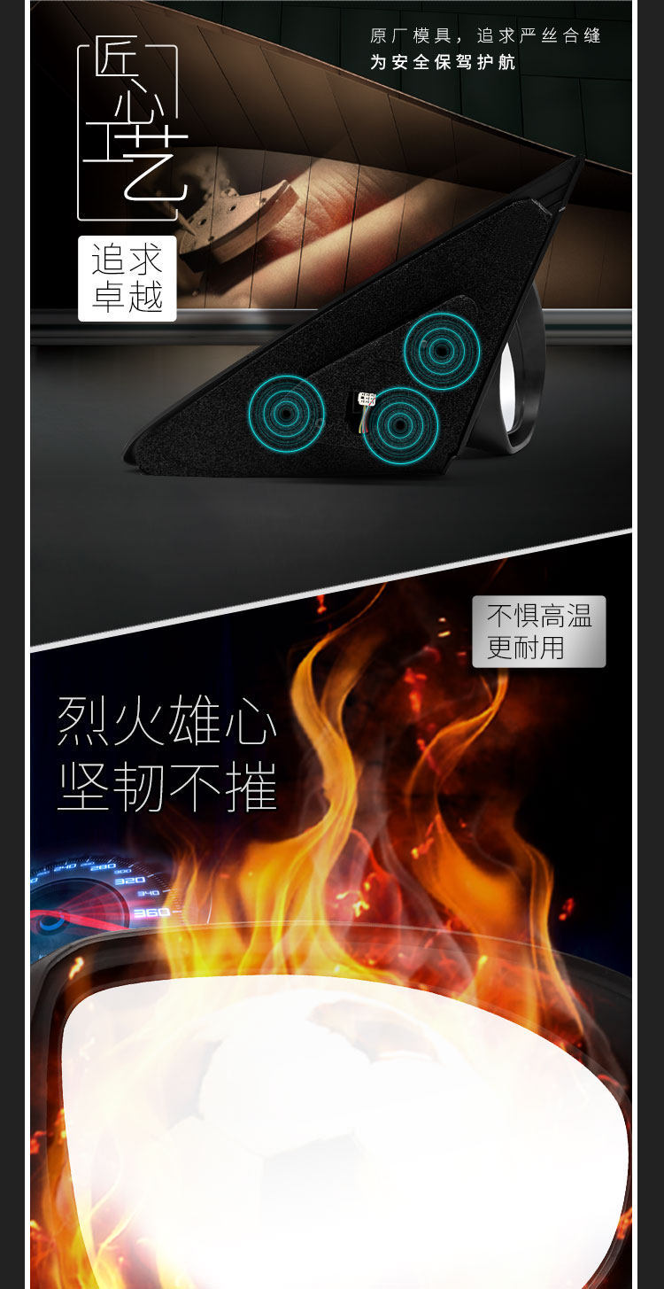 Suitable for Mazda 3 Xingcheng Rearview Mirror Assembly, Model Years 11 to 15, Complete Set of Left and Right Side Mirrors