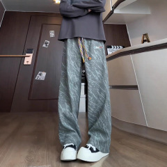 裤子男士春秋季2025新款潮牌直筒运动卫裤宽松美式休闲百搭长裤潮