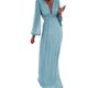 European and American cross-border women's clothing in stock Amazon apricot fashion V-neck long sleeve sequins dress cross-border women's clothing