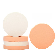 Studio makeup artist's large round powder puff sponge, dry-wet two-use latex white puff BB cream 9015 large white powder puff