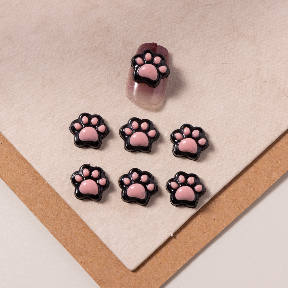 [귀여운 고양이 발톱/9x10mm] #01 블랙핑크