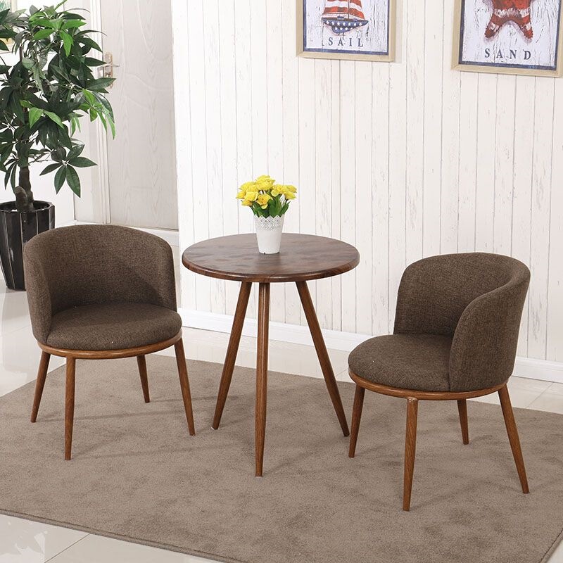 Negotiation table and chair set, modern minimalist design, round table for restaurants, tea shops, dining chairs, office and break area tables and chairs Negotiation table and chair set, modern minimalist design, round table for restaurants, tea shops, dining chairs, office and break area tables and chairs