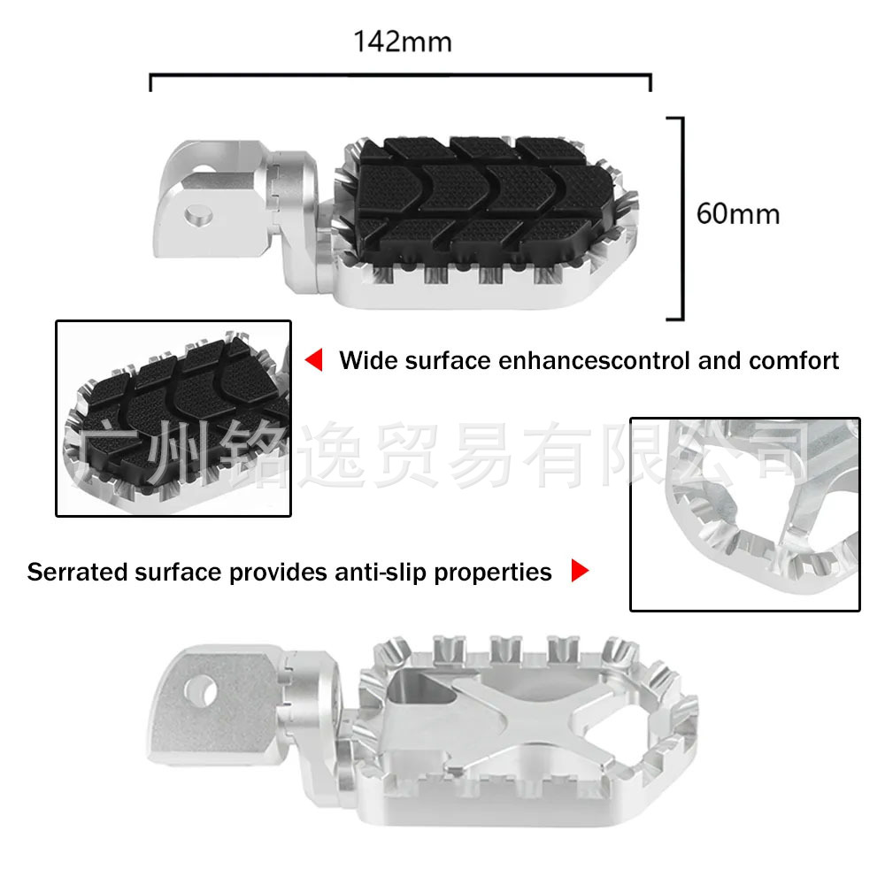 Suitable for Bmw F1100/1150/1250Gs Modified Widened Front Footrests, Aluminum Alloy Footrest Accessories