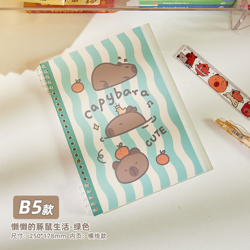 Cuaderno retro de hojas sueltas de estilo americano B5 cuaderno de hojas sueltas A5 hebilla desmontable libro de bobina de mano antideslizante de alto aspecto