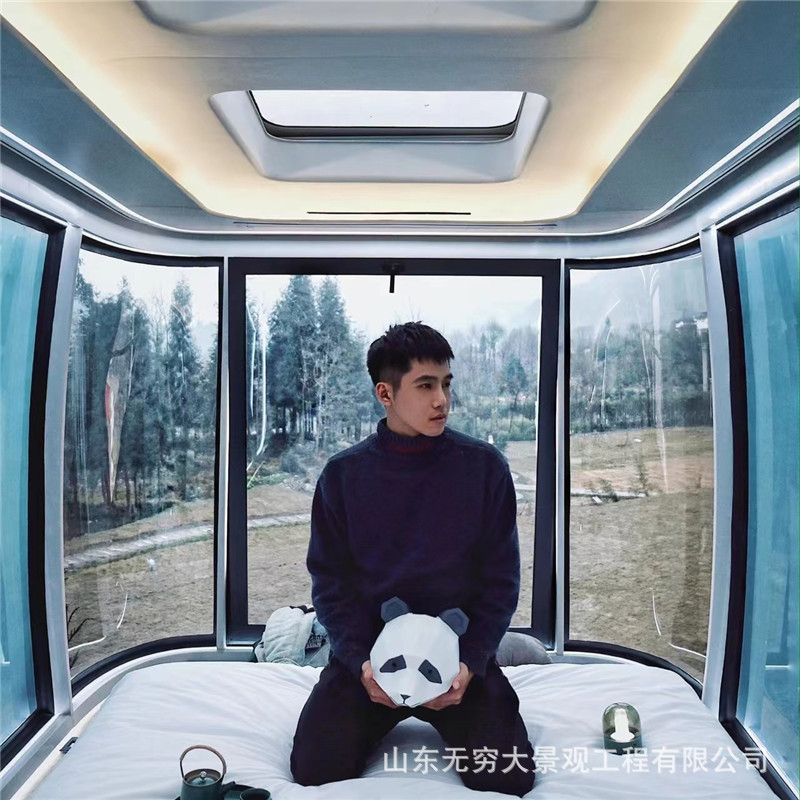 Celebridad de Internet popular cápsula cuadrada cápsula espacio Oficina Casa Móvil B & B Cielo Estrellado Habitación contenedor Villa