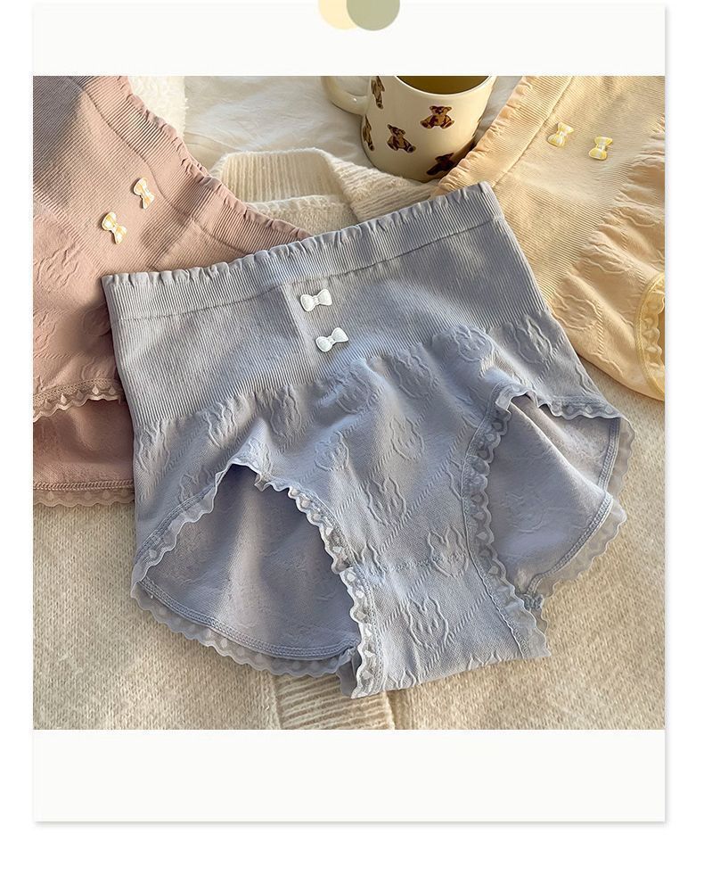 1 Piece Quantity Solid Color Pattern Spring, Autumn Season Women's Gender Solid Color High Waist Panties