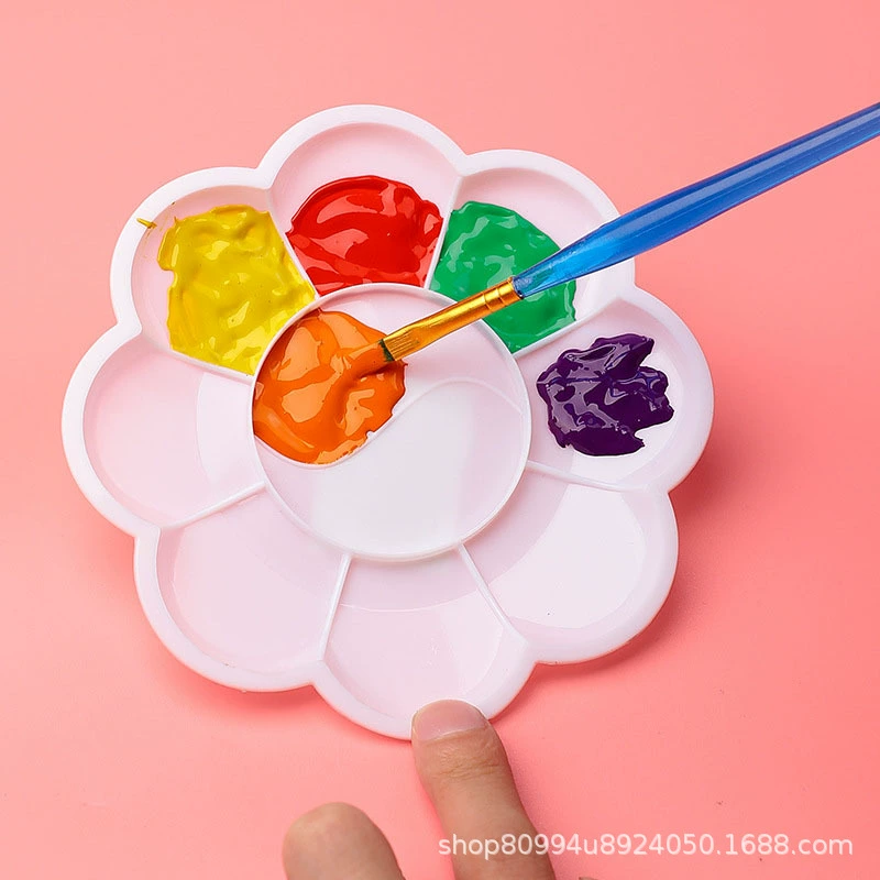 Небольшой Размер Палитра для рисования сливы гуашь пигмент Детская DIY граффити акварельное искусство пластиковая палитра для дизайна ногтей