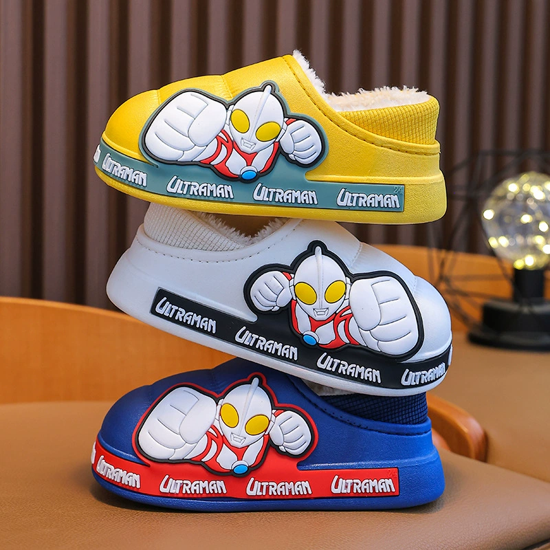 Зимние Детские хлопковые тапочки Altman, сумка для мальчиков, нескользящая непромокаемая теплая Домашняя хлопковая обувь для мальчиков на флисовой подкладке