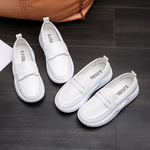Women's Soft-Cushioned White Breathable Medical Work Shoes, Non-Binding, Comfortable, Odor-Proof, Air-Cushion Sole, All-Season Single Shoes