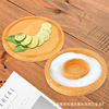 Bamboo seasoning plate dipping salt glycogee wooden can rotate salt -edge box juice cocktail winemaker accessories
