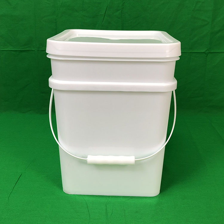 厂家现货18L塑料桶 塑胶桶耐酸耐碱 18公斤肥料方形塑料桶 堆码桶