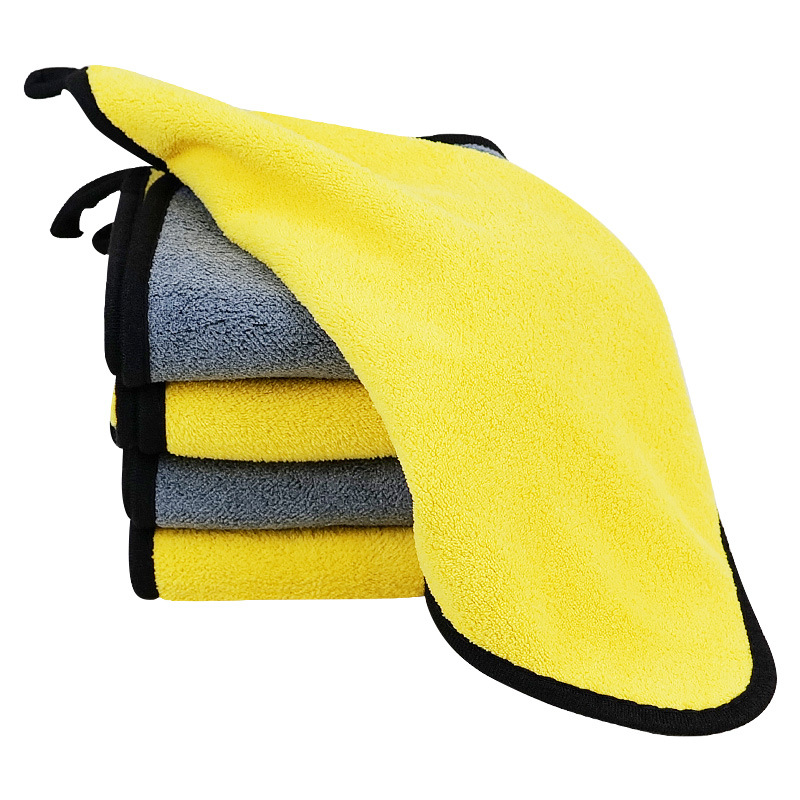 Toallas de lavado de automóviles domésticas de doble cara absorción de agua toallas de fibra fina espesar automóviles polietileno toallas al por mayor
