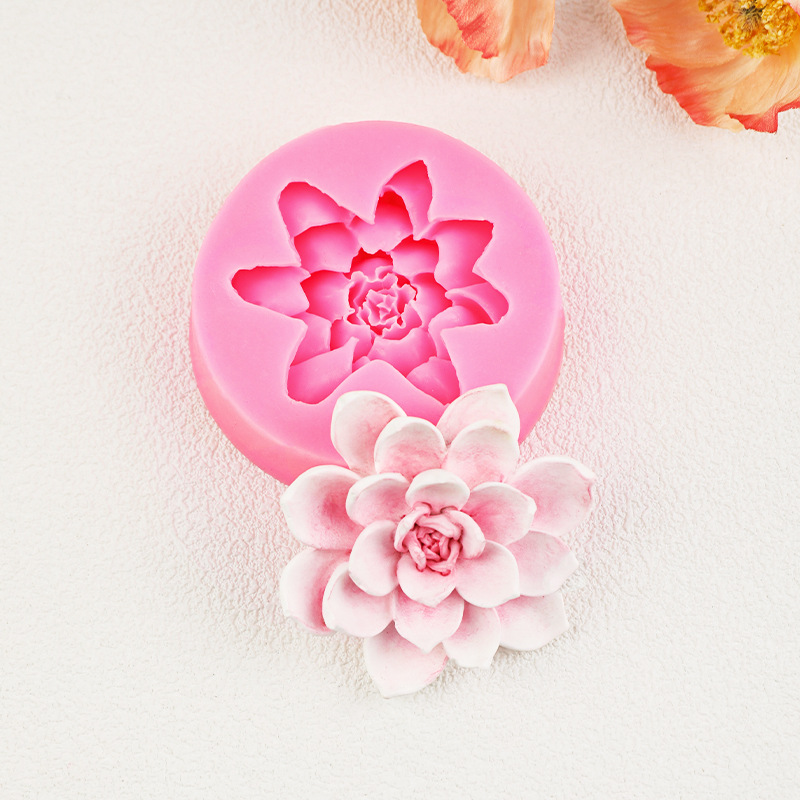 Hornear Lotus fondant molde de silicona mousse pastel decoración DIY hecho a mano chocolate epoxi