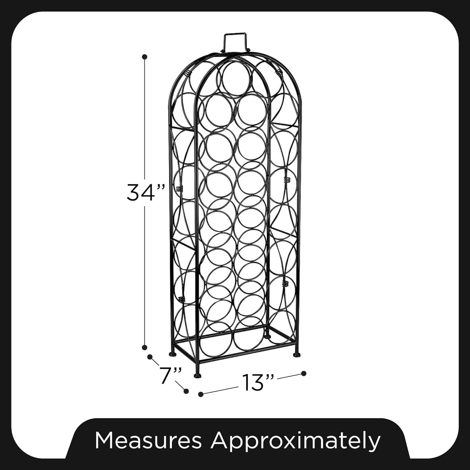 Independent wine rack-elegant and unique Bordeaux style landing wine rack, which can store 23 bottles of grapes 4